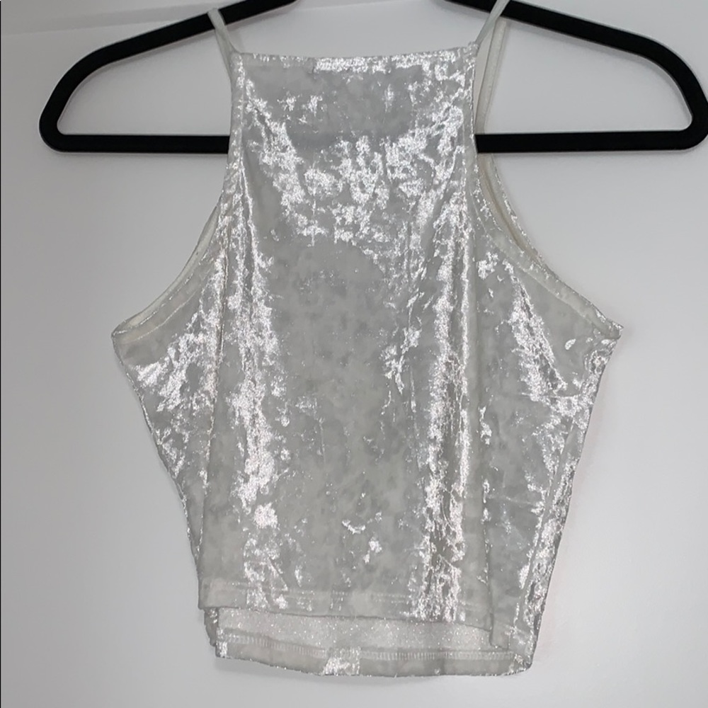 White velvet tank top Forever 21